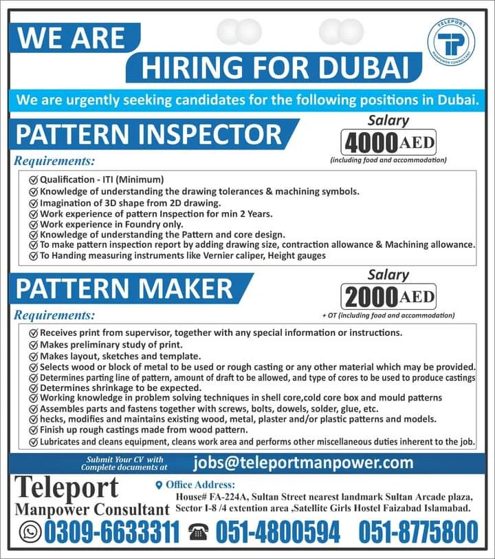 Pattern maker job